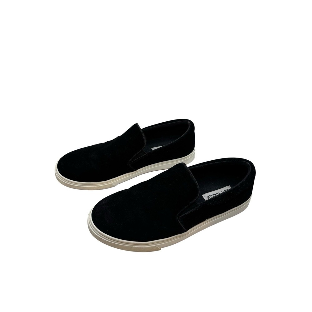 Steve Madden Shoes Womens 9.5 M Coulter Slip On Sneakers Black Suede Low Top